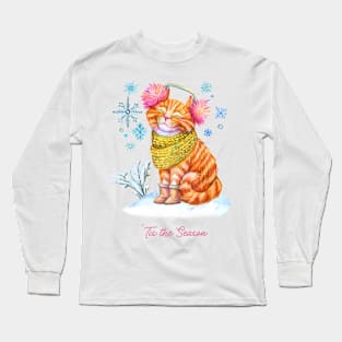 Tis The Seasons Winter Cat Long Sleeve T-Shirt